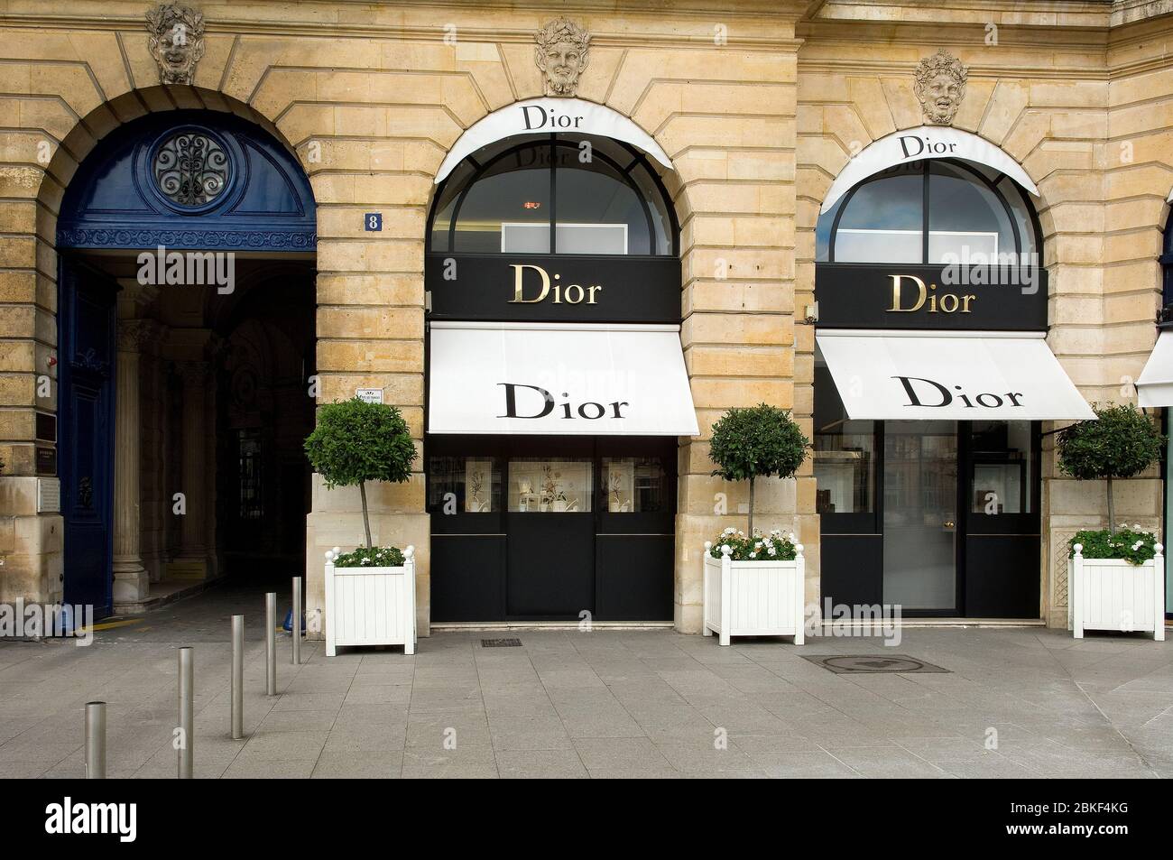 Exterior of Christian Dior shop in Place Vendome Paris,France