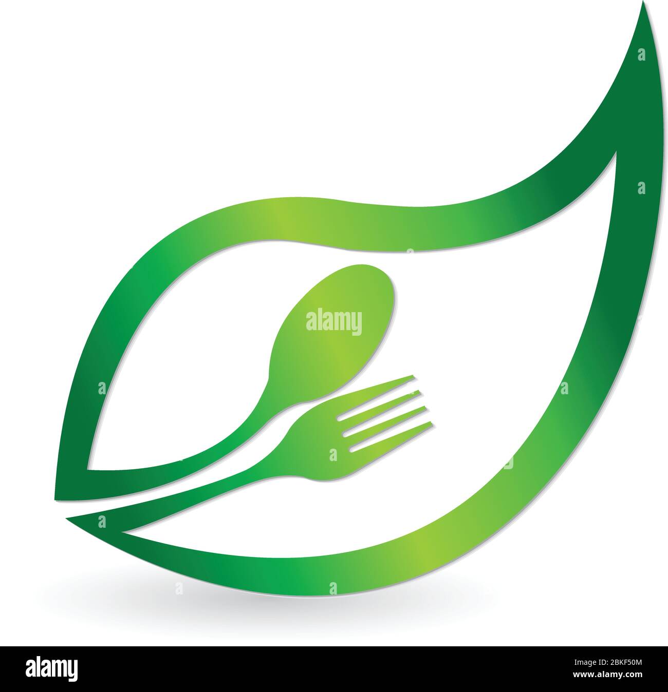 Illustration art of a herbal food logo with isolated background Stock ...