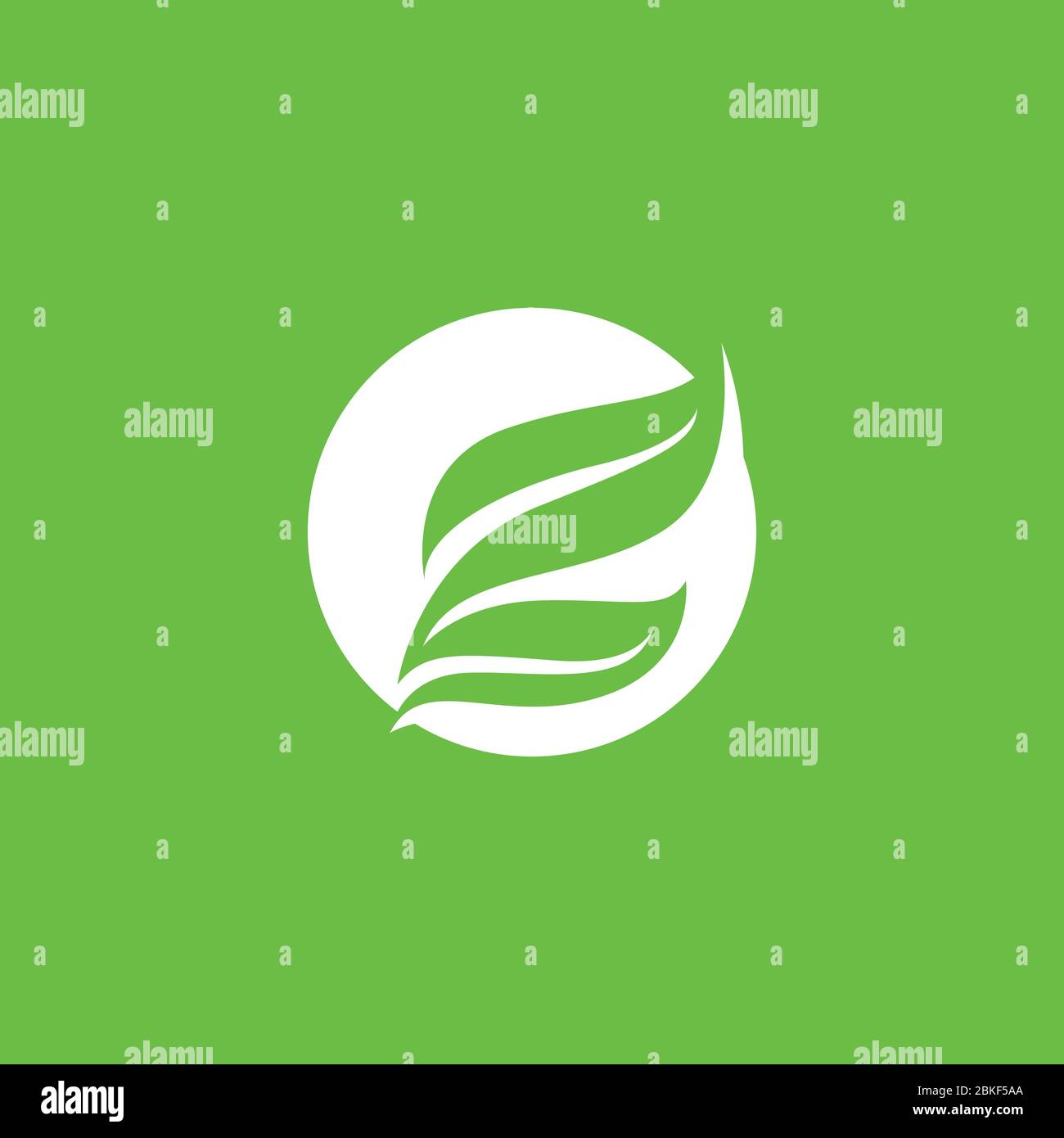 Leaf logo green nature vector image Stock Vector Image & Art - Alamy