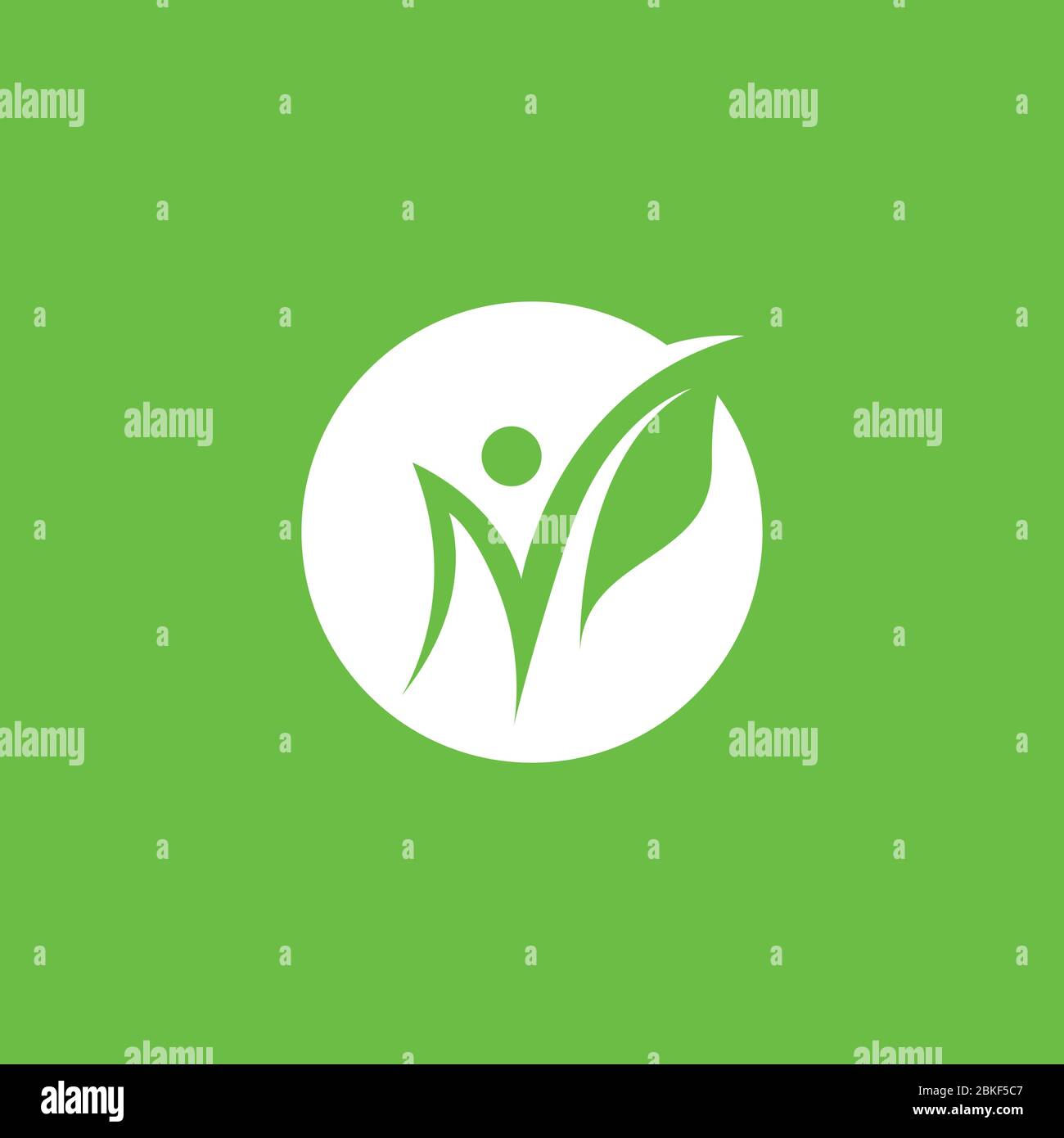 Leaf logo green nature vector image Stock Vector Image & Art - Alamy