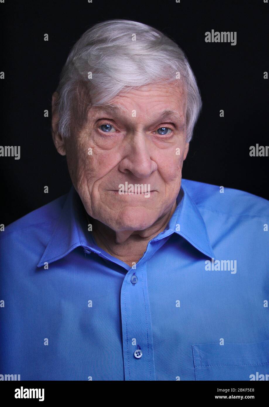 MILAN - JUNE 18: Man with blue eyes and black hair portrait before