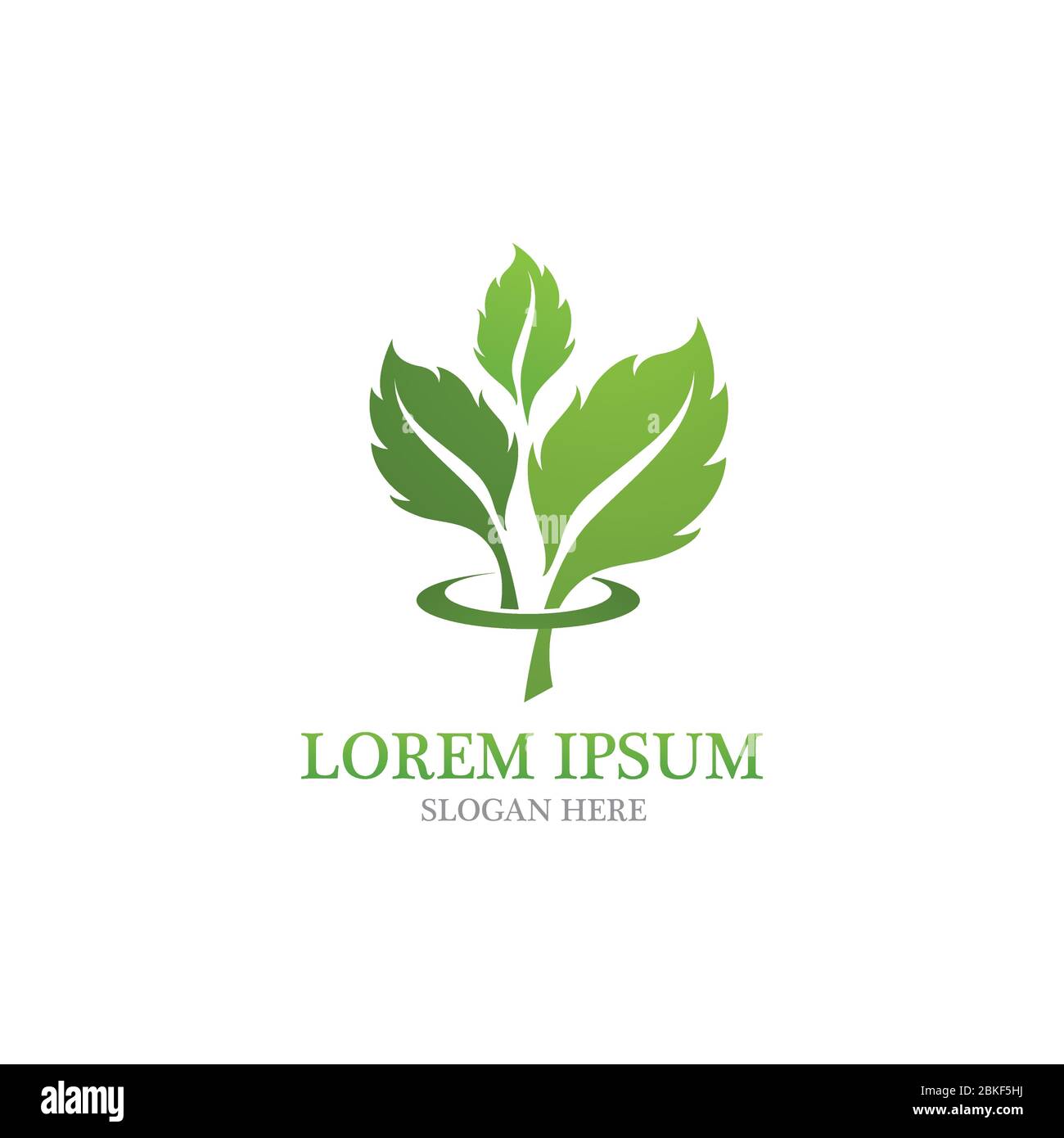 Leaf nature logo vector image Stock Vector Image & Art - Alamy