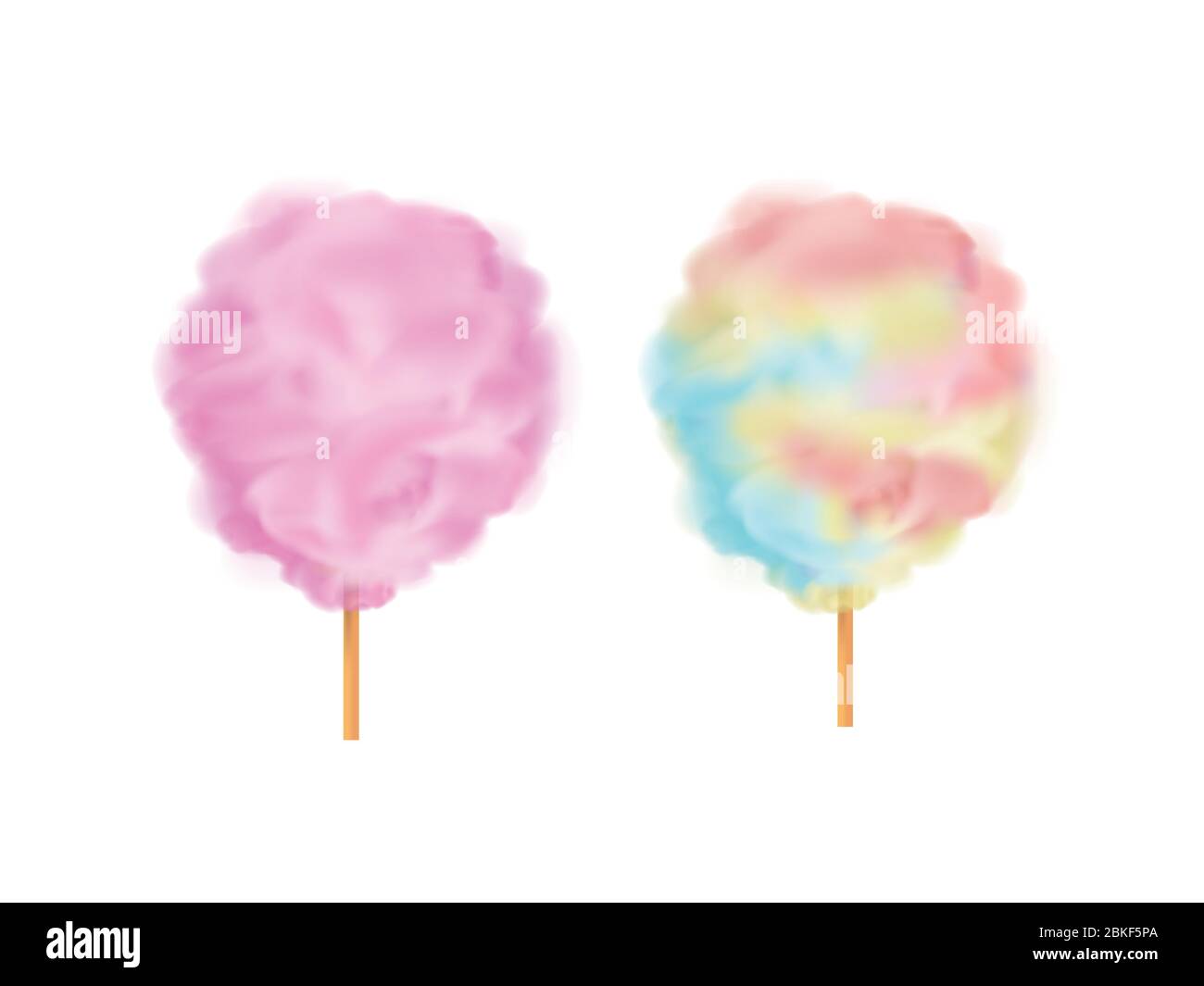 Sugar clouds 3d vector icon set. Stock Vector