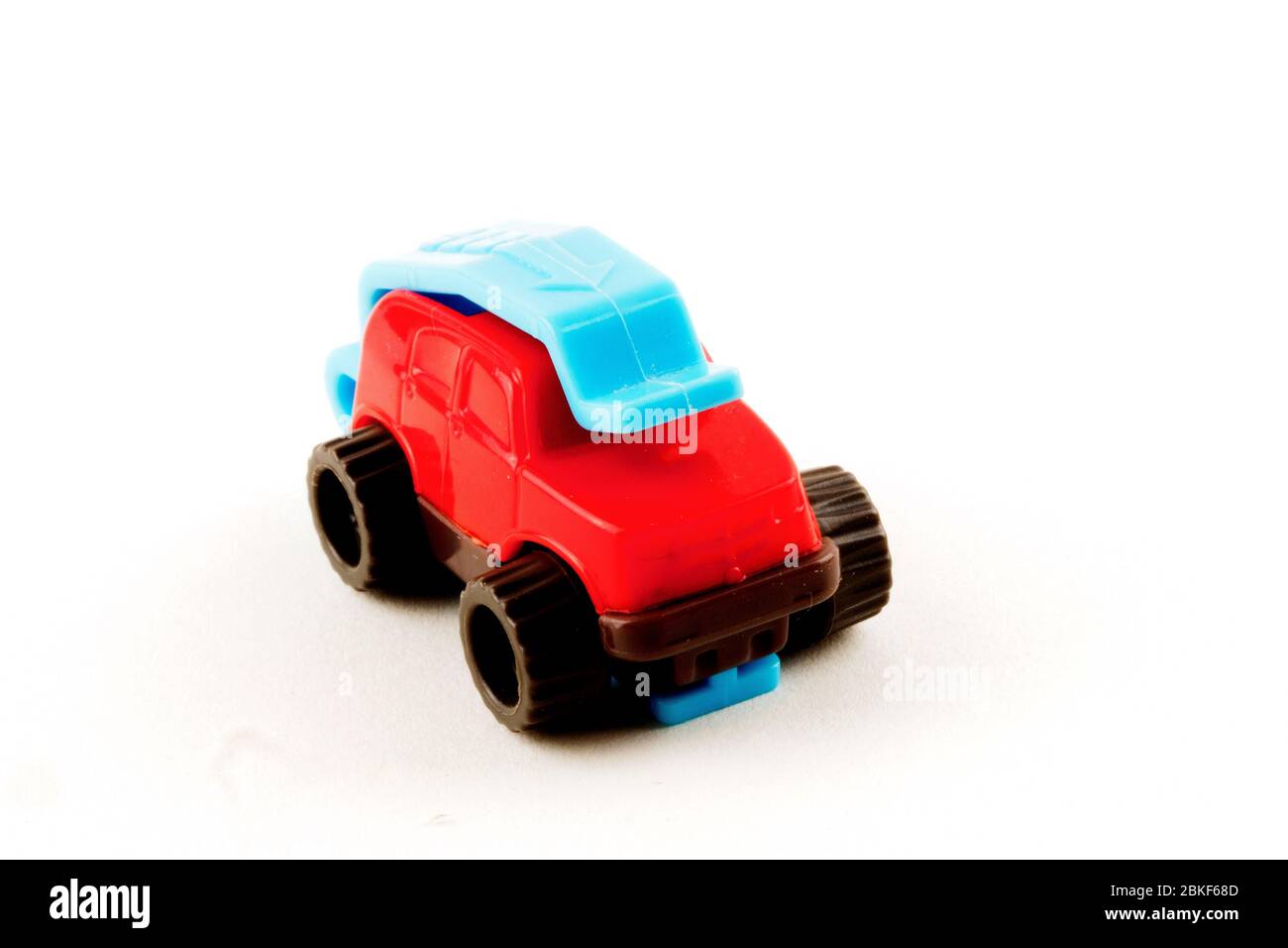 Matchbox Plastic truck toy isolated in white background Stock Photo