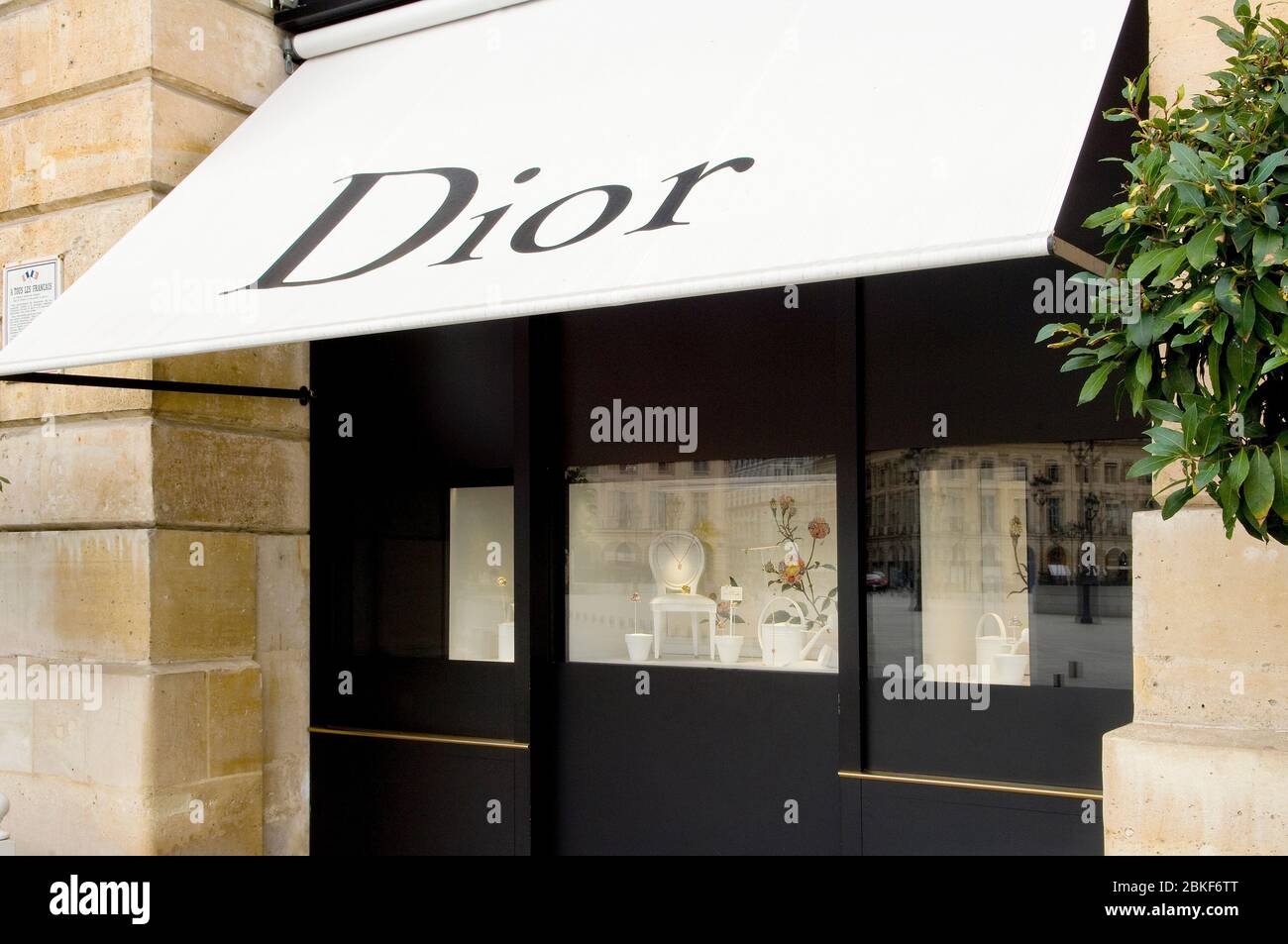 Exterior of Christian Dior shop in Place Vendome Paris,France Stock