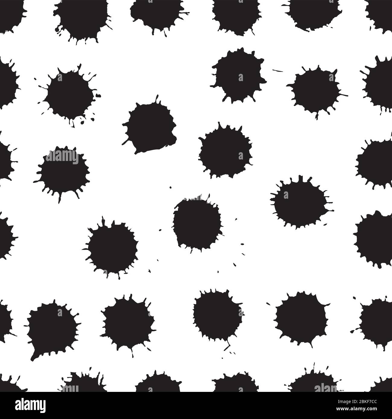 Seamless black and white ink spatter pattern Stock Vector Image & Art