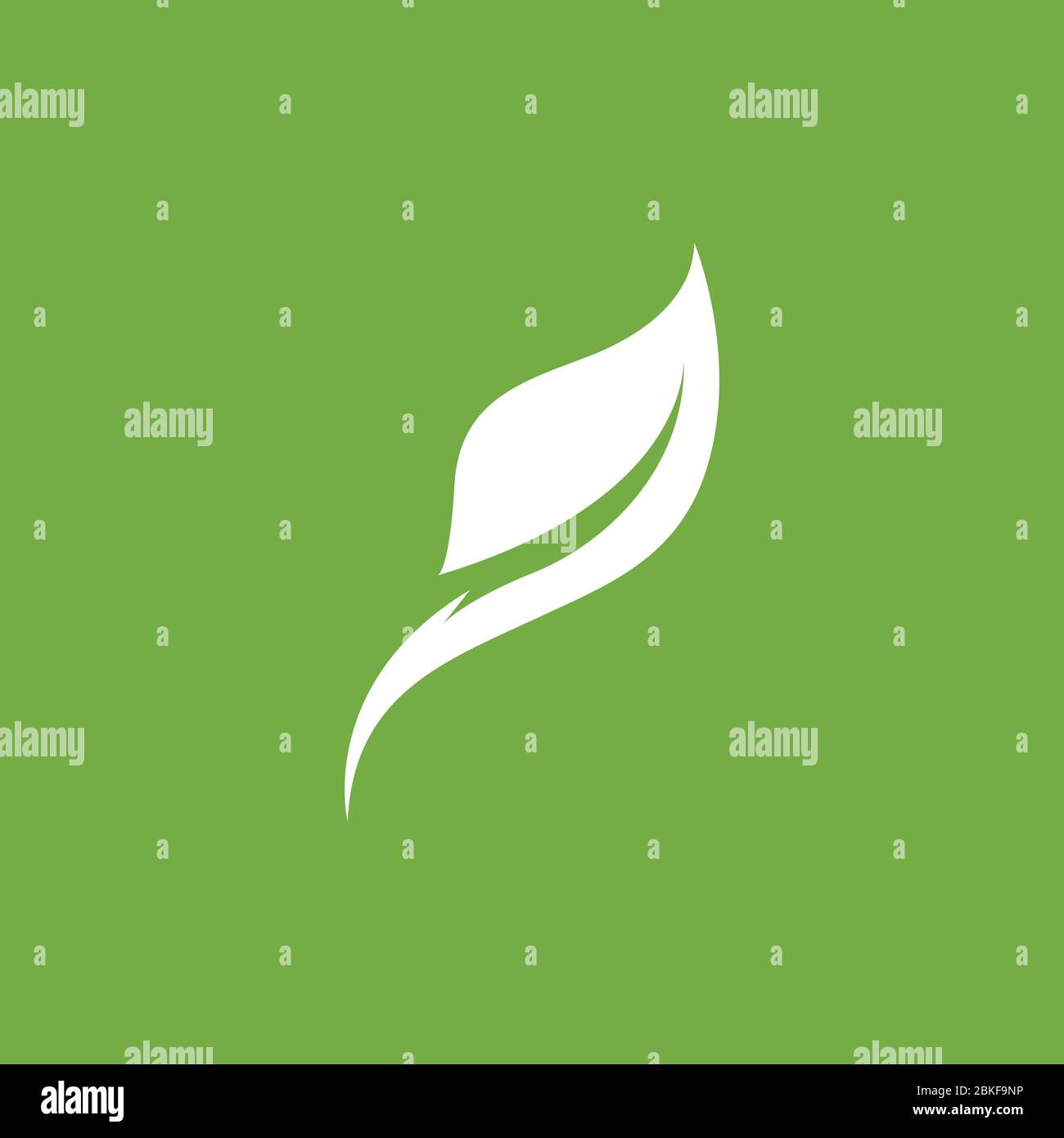 Leaf logo green nature vector image Stock Vector Image & Art - Alamy