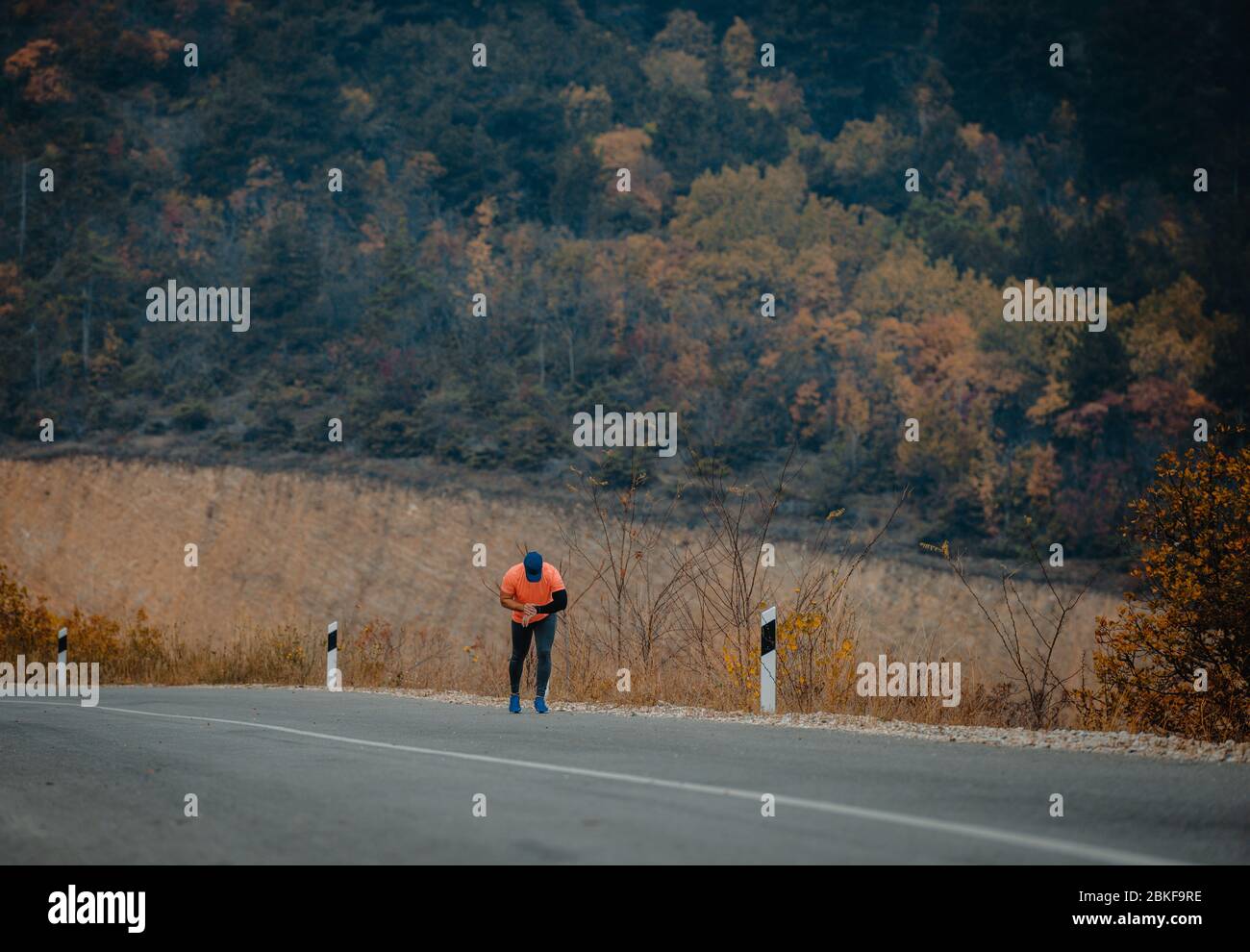Older mature man in good shape during a running exercise Stock Photo ...