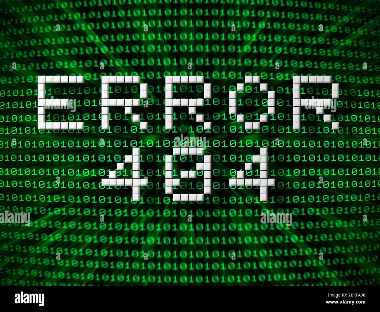 Binary Code Error 404 Stock Photo Alamy