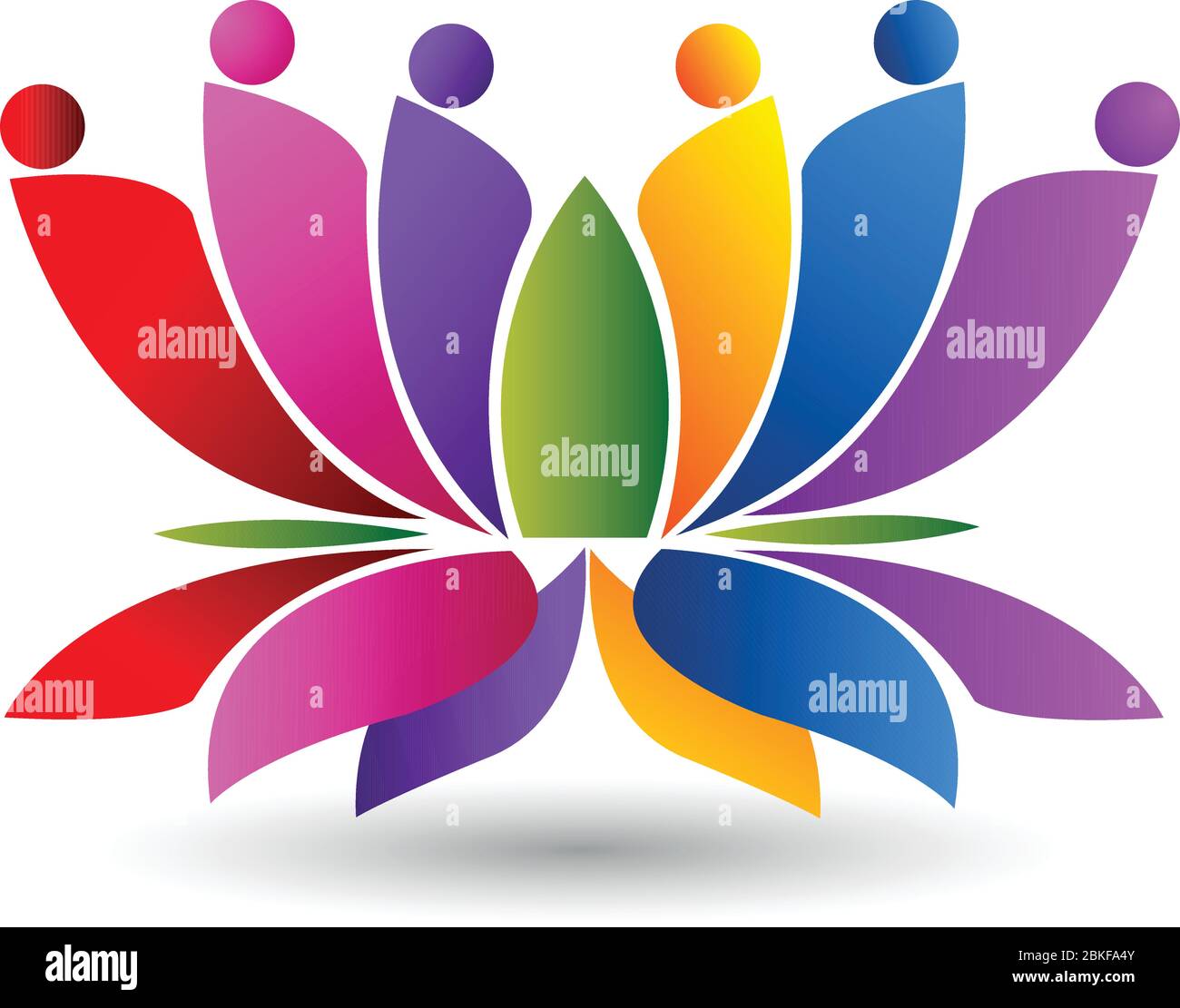 Illustration art of a lotus logo with background Stock Vector Image ...