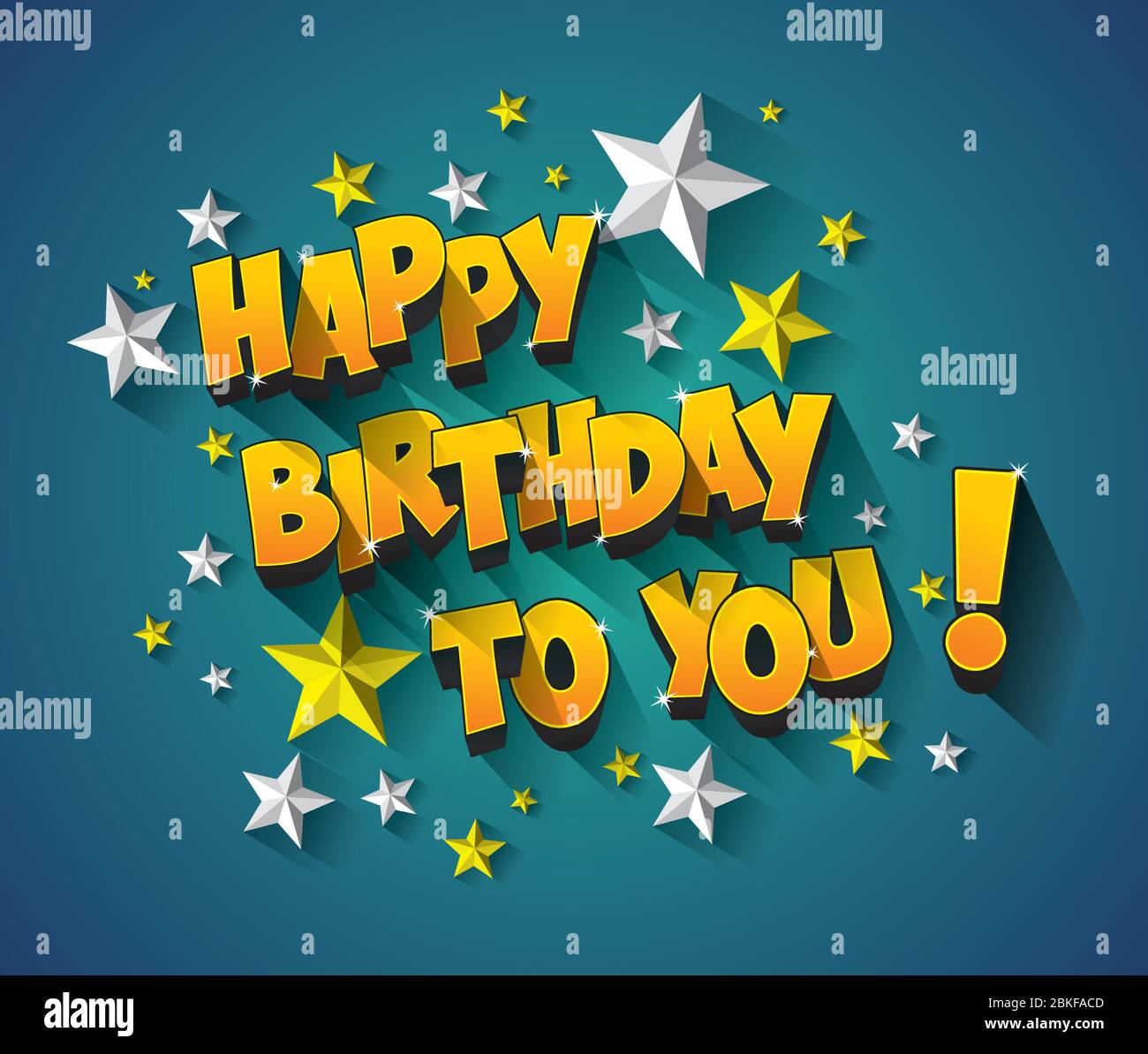 Happy Birthday Stickers On Background vector Illustration Stock Vector