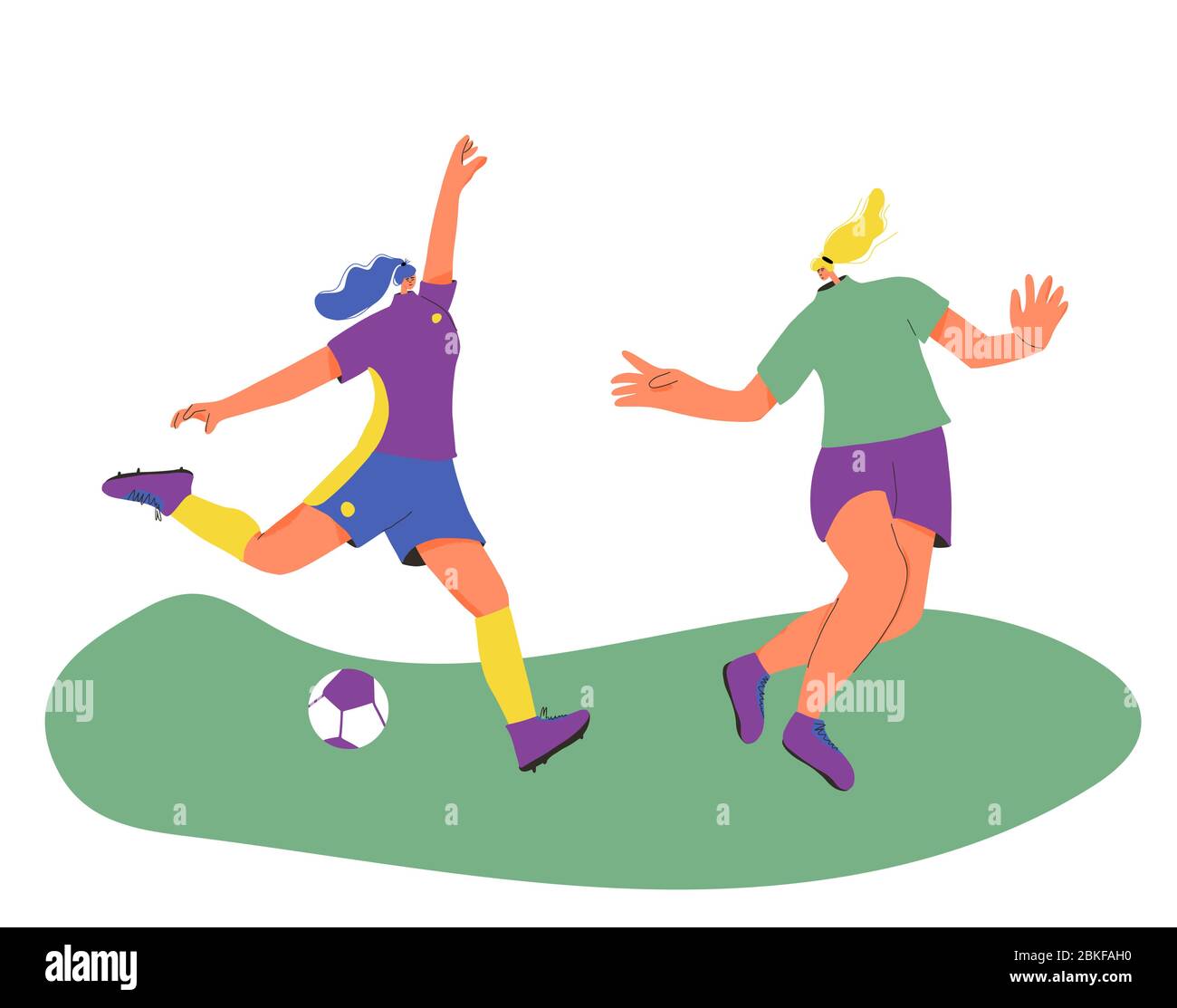 Two Soccer Players Duel in the Game 23985616 Vector Art at Vecteezy