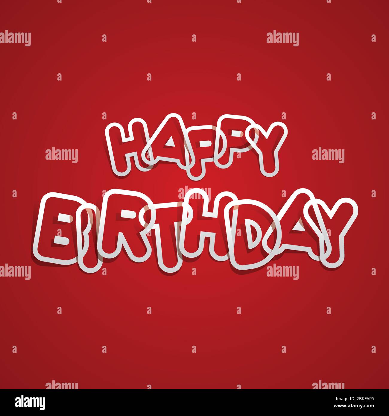 Happy Birthday Stickers On Background vector Illustration Stock Vector