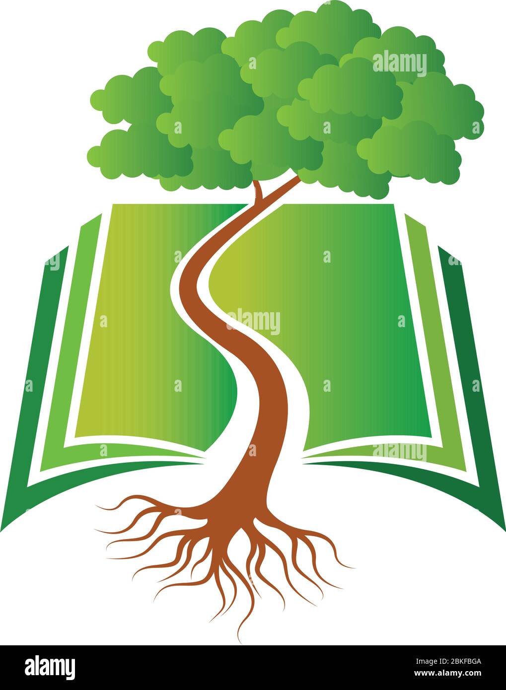 Illustration art of a book tree logo with isolated background Stock Vector Image & Art Alamy