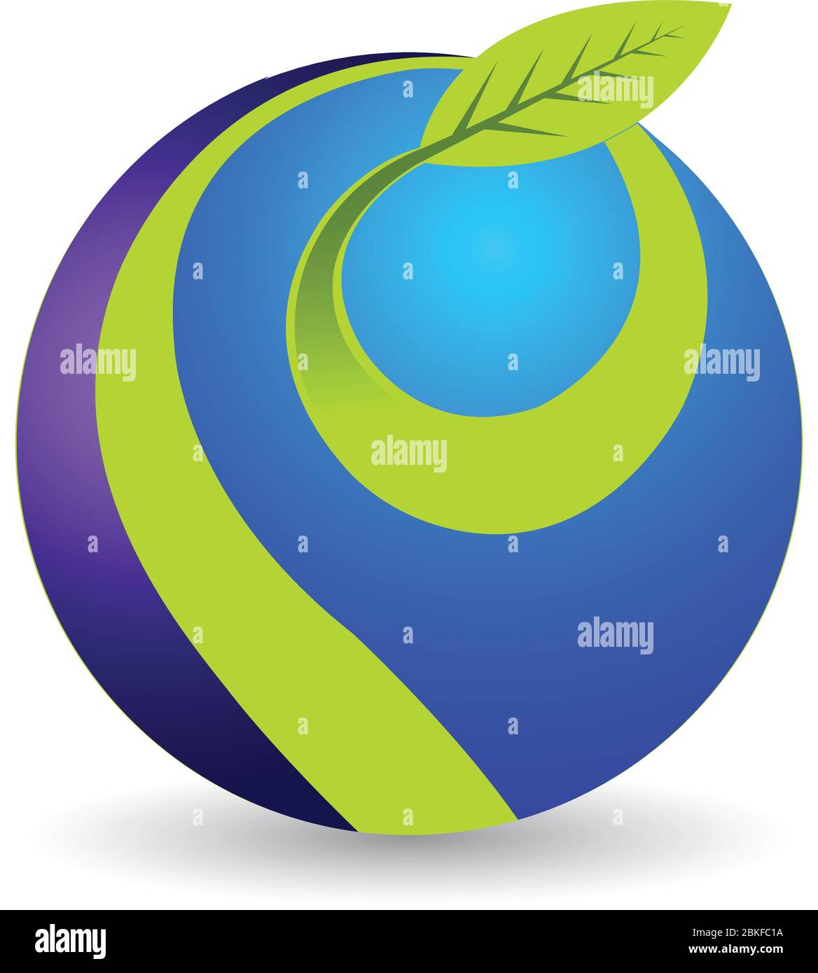 Illustration art of a globe leaf with white background Stock Vector ...