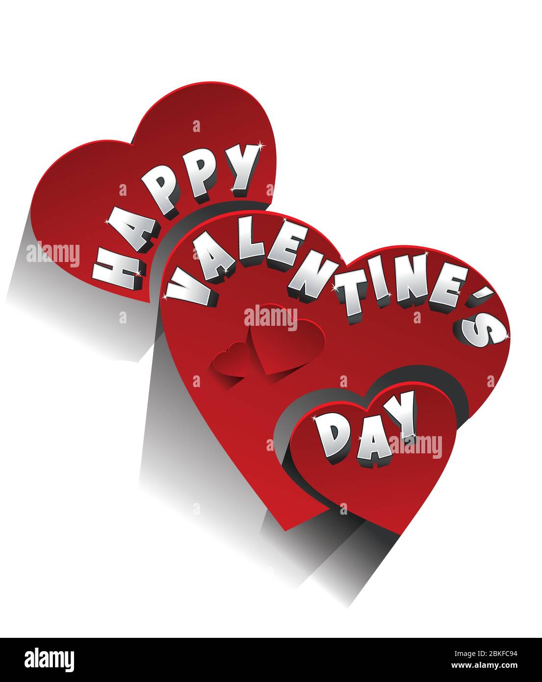 Happy Valentine's Day Greeting Card vector illustration Stock Vector ...
