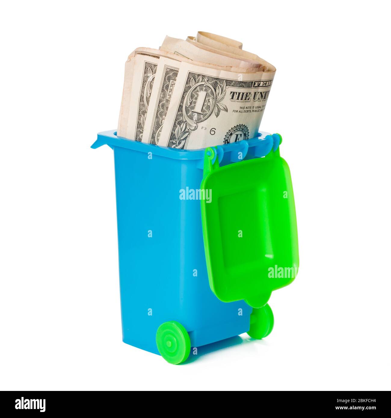 Recycle Bin Isolated on White Background. Close up Stock Photo - Alamy