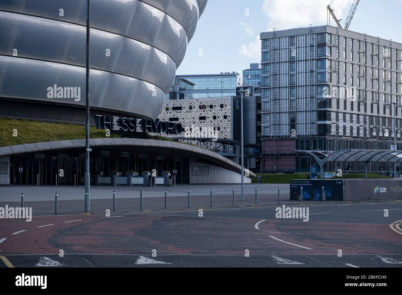 The Hydro in Glasgow during the Covid-19 lockdown. Stock Photo