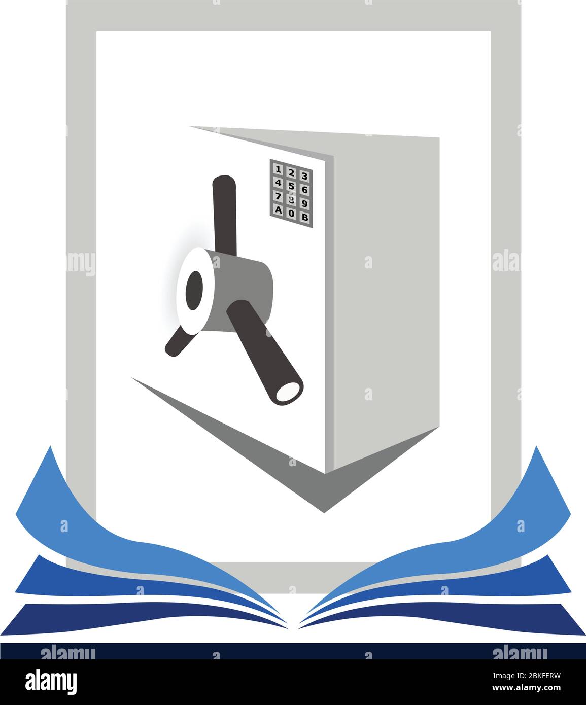 Illustration art of safety locker with isolated background Stock Vector ...