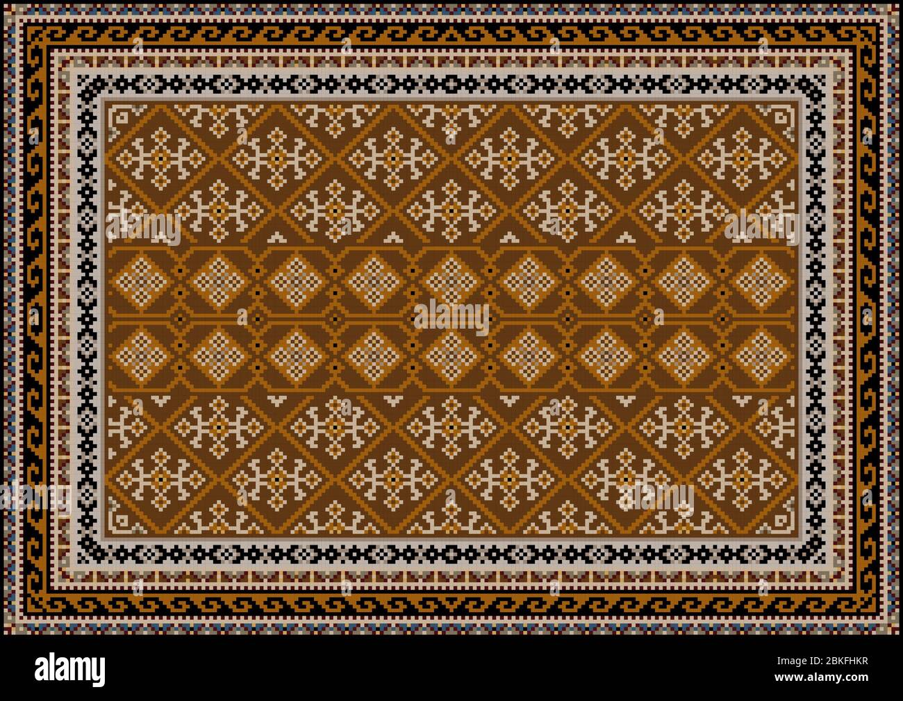 Luxury vintage oriental carpet in brown shades with beige, gray and ...