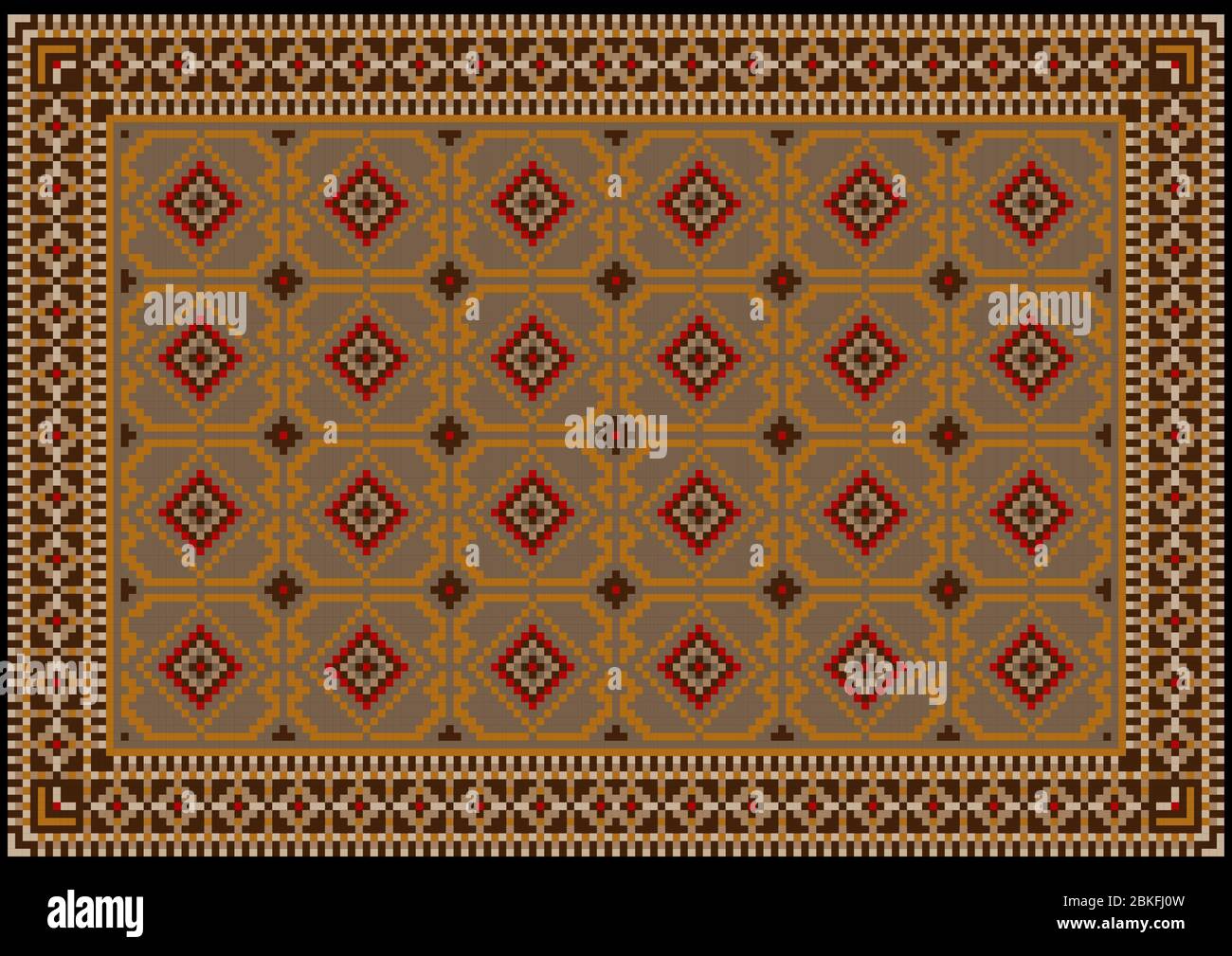 Luxury vintage oriental carpet in brown shades with beige, gray and ...