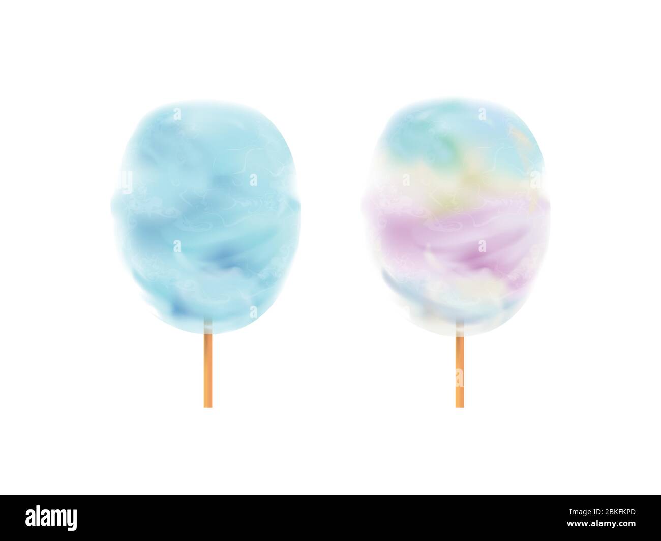 Sugar clouds 3d vector icon set. Stock Vector