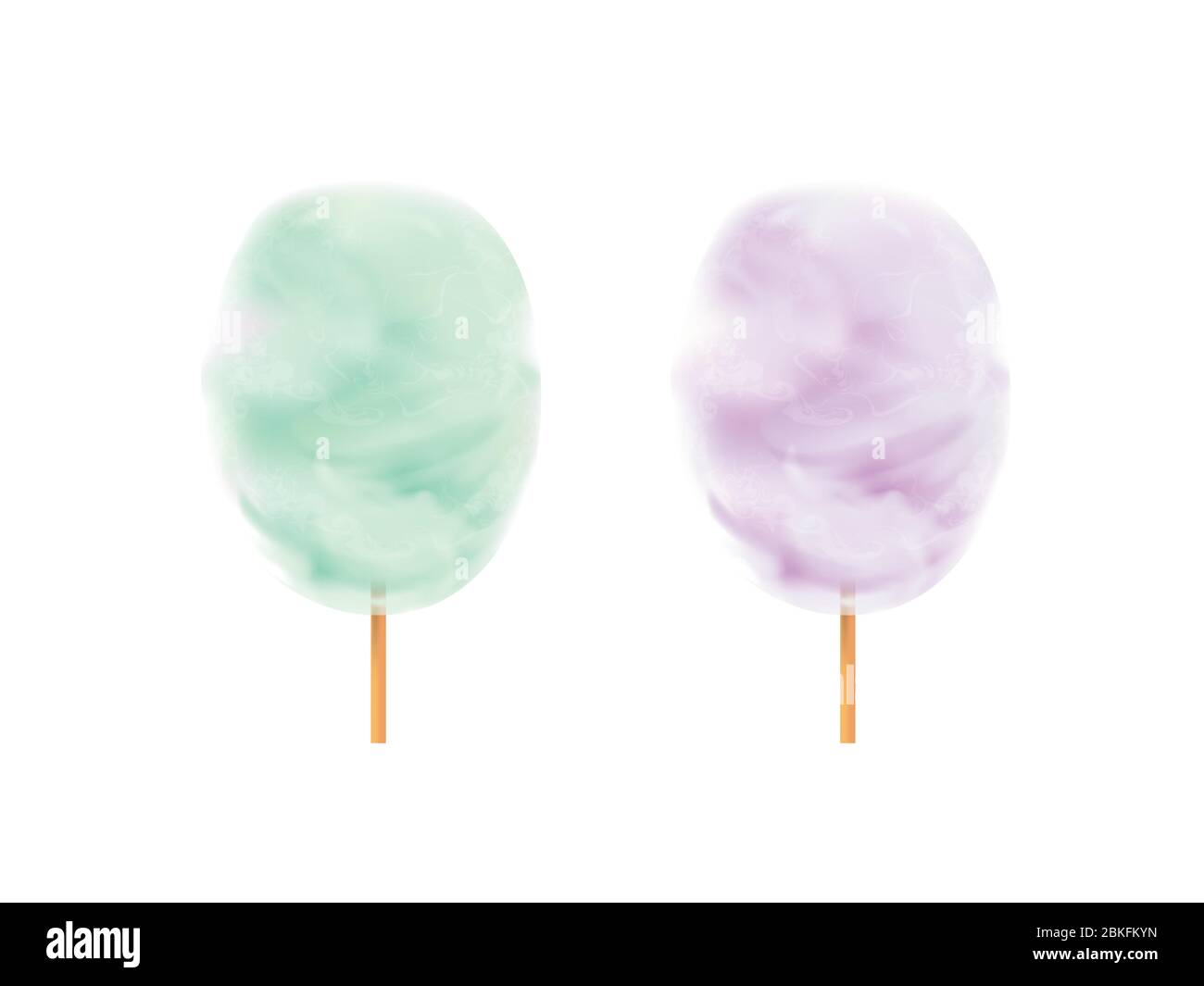 Sugar clouds 3d vector icon set. Stock Vector