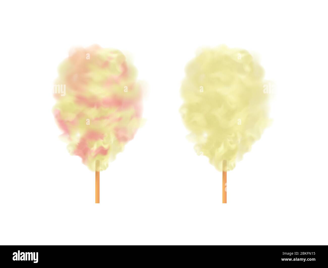 Sugar clouds 3d vector icon set. Stock Vector