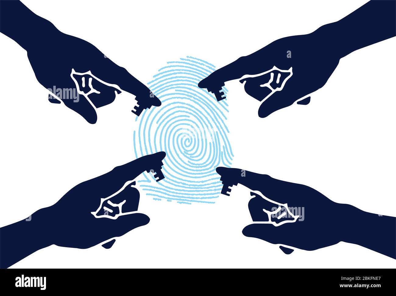 Illustration art of hand Security with isolated background Stock Vector ...