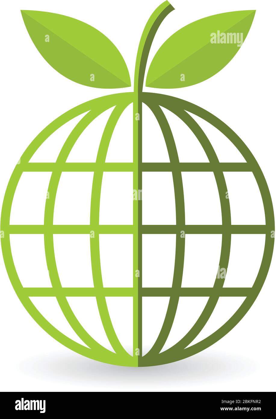 Illustration art of a globe leaf with isolated background Stock Vector ...