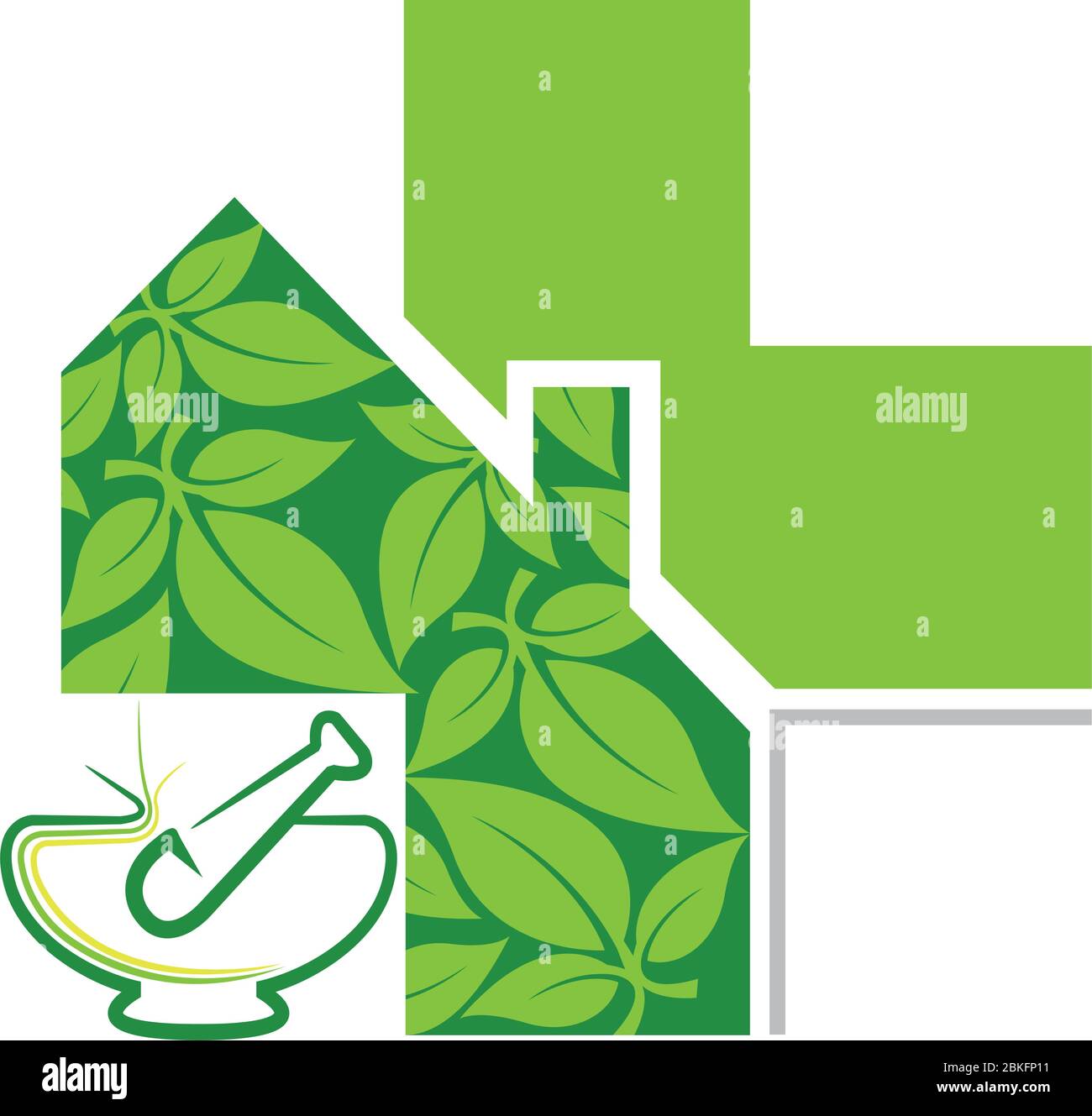Illustration art of a herbal therapy logo with isolated background ...