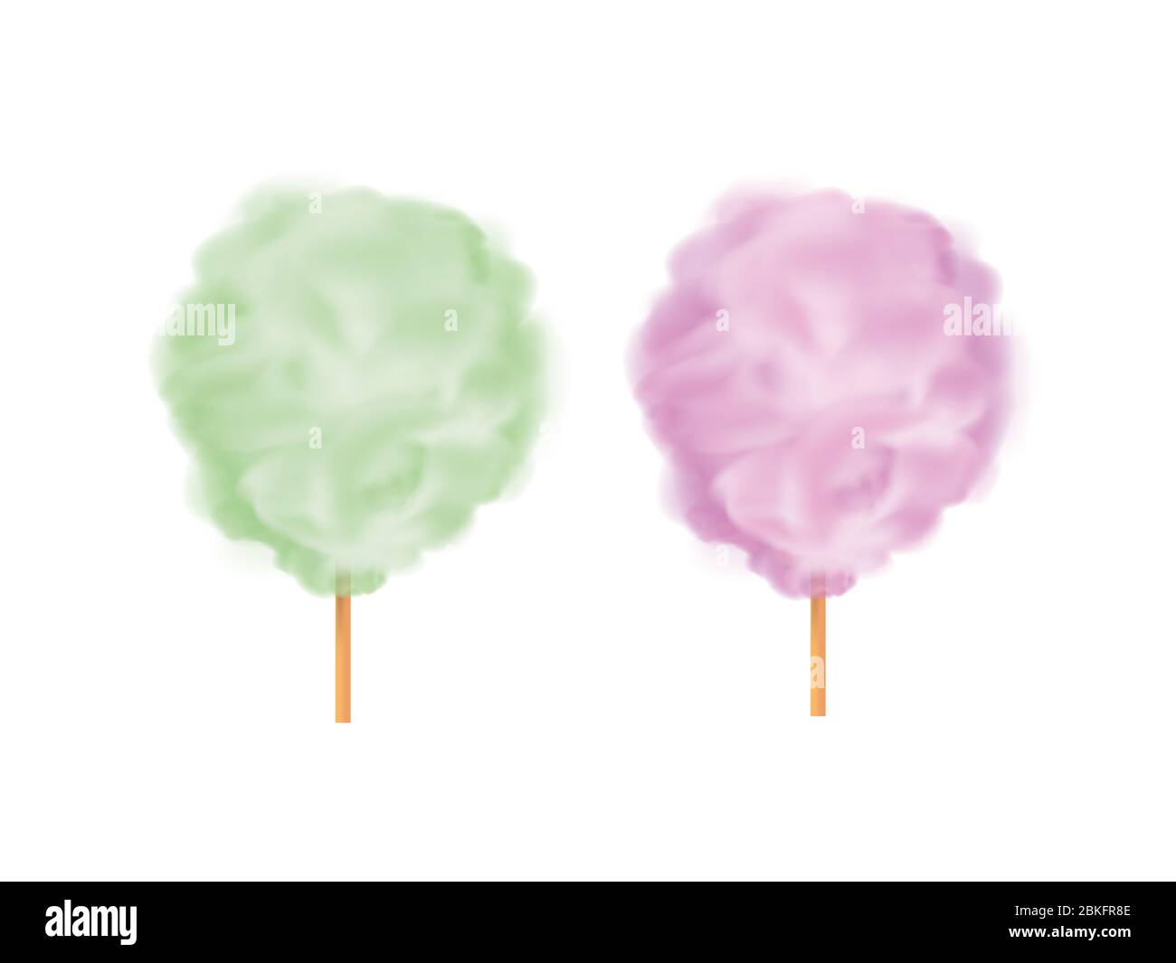 Sugar clouds 3d vector icon set. Stock Vector