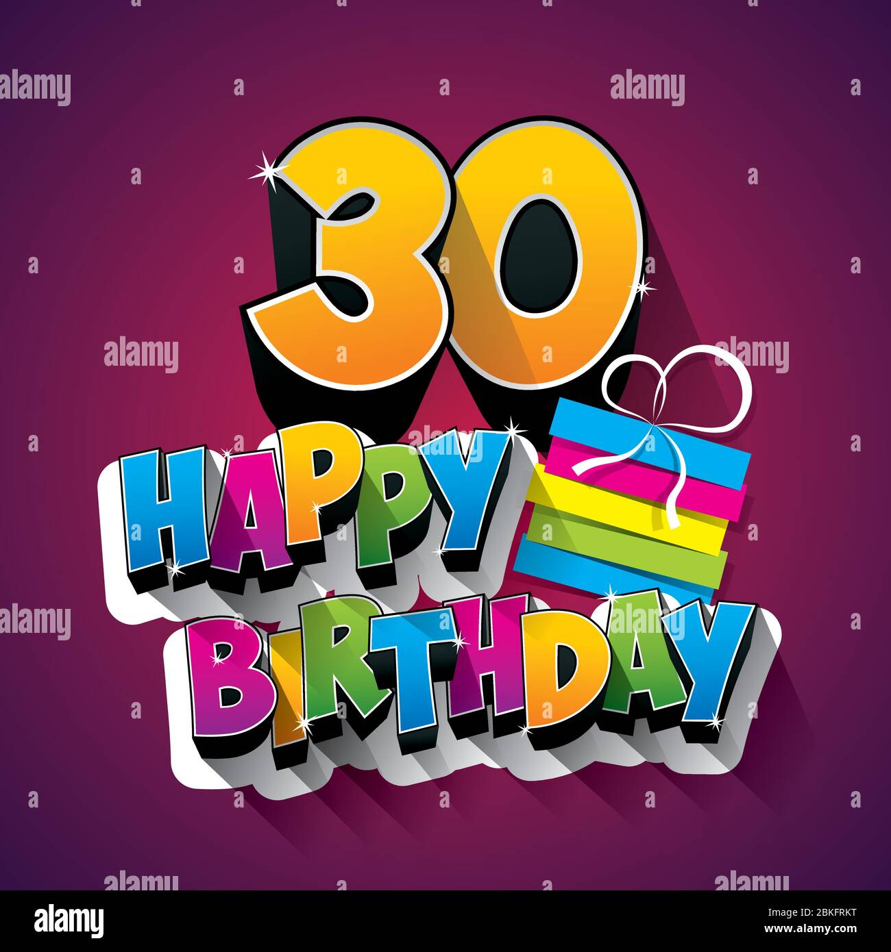 Happy Birthday Greeting Card On Background vector Illustration Stock ...