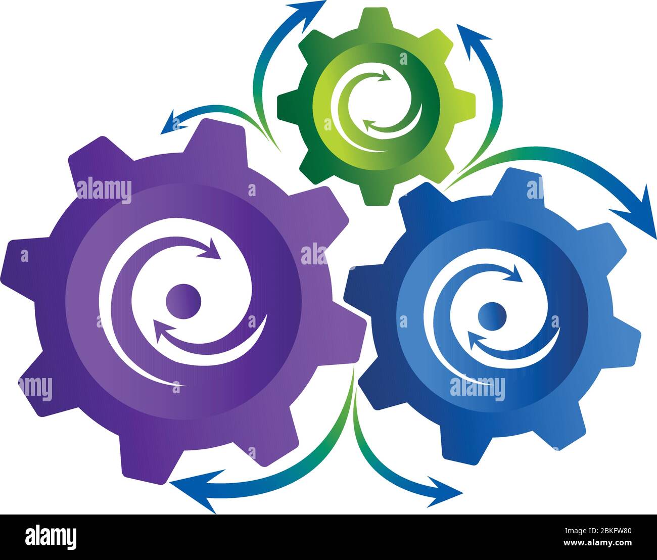 Gear Logo Loop Reverse Illustration art of a gear logo with background Stock Vector Image ...