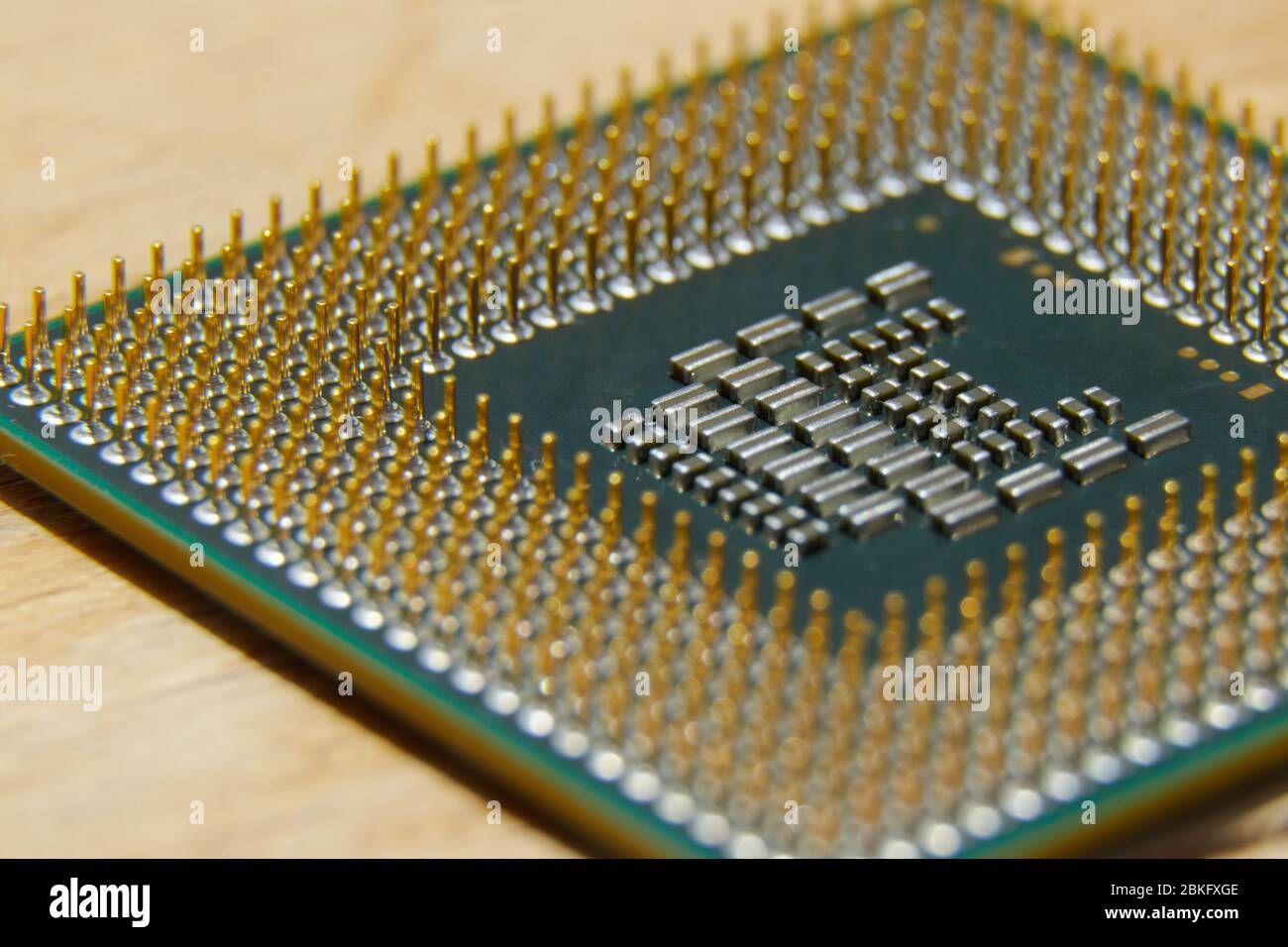 Close in the processor chipset Stock Photo