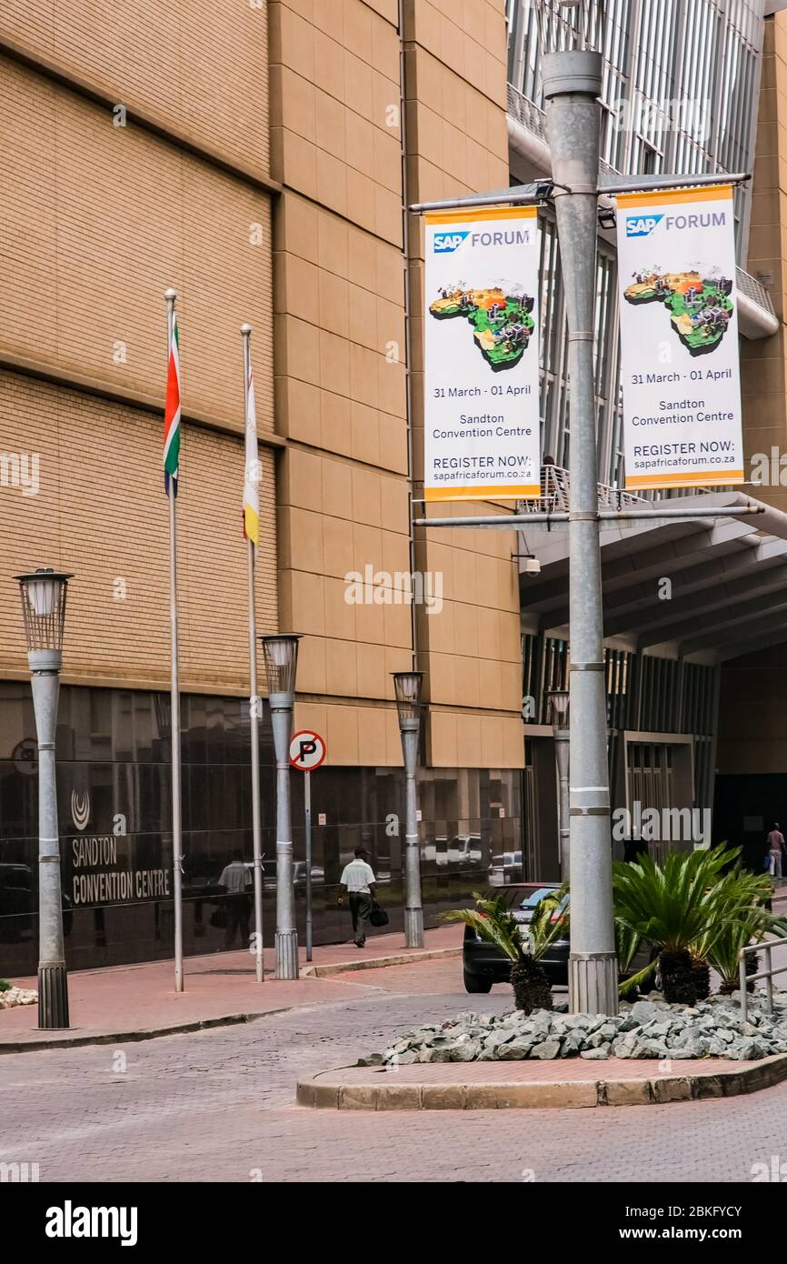 Johannesburg, South Africa March 31, 2015 Street signage for Sandton