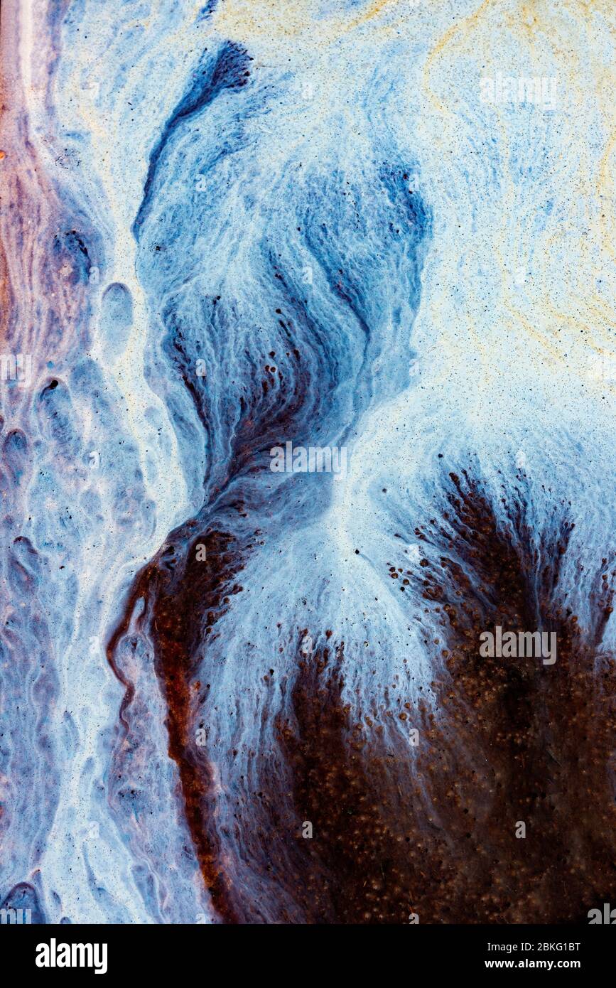 Tannin oil and water emulsion patterns, Royal National Park, NSW ...