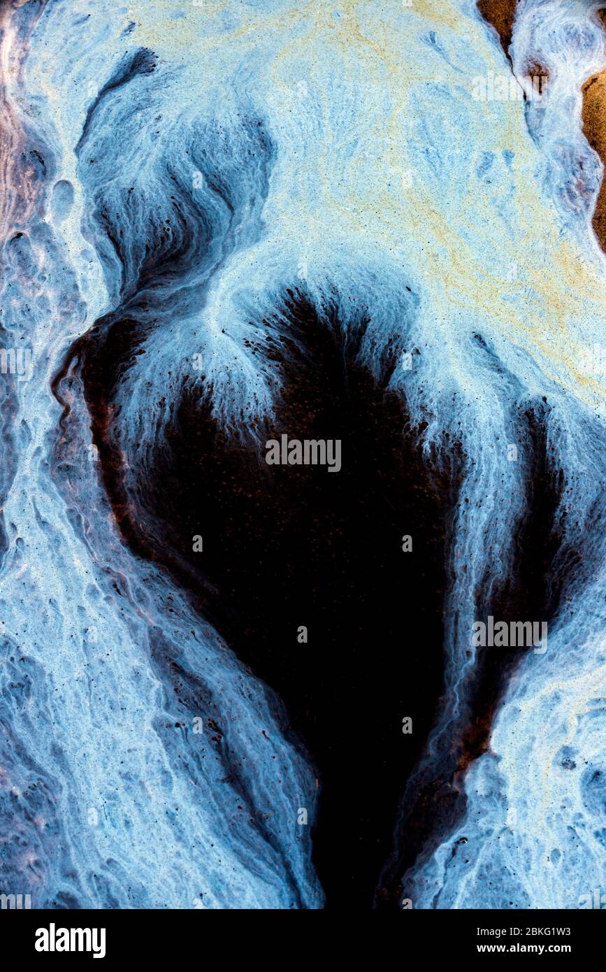 Tannin oil and water emulsion patterns, Royal National Park, NSW ...