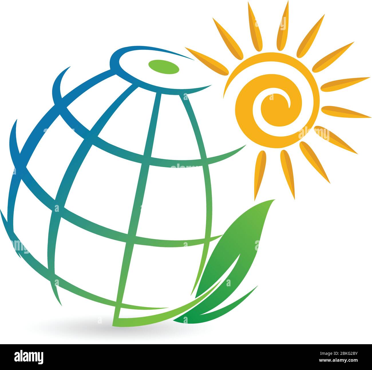 Eco globe leaf logo Stock Vector Image & Art - Alamy