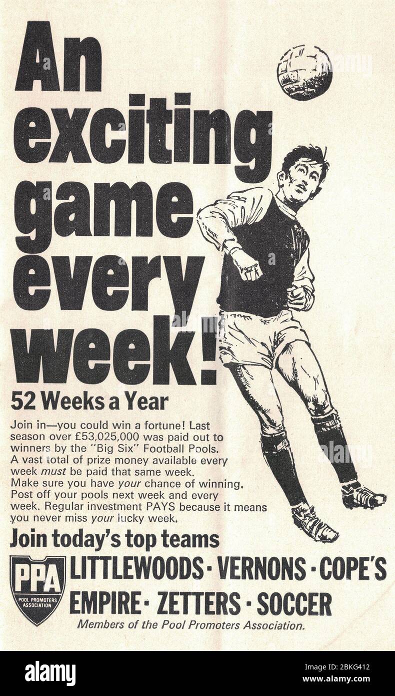 Football Pools High Resolution Stock Photography And Images Alamy