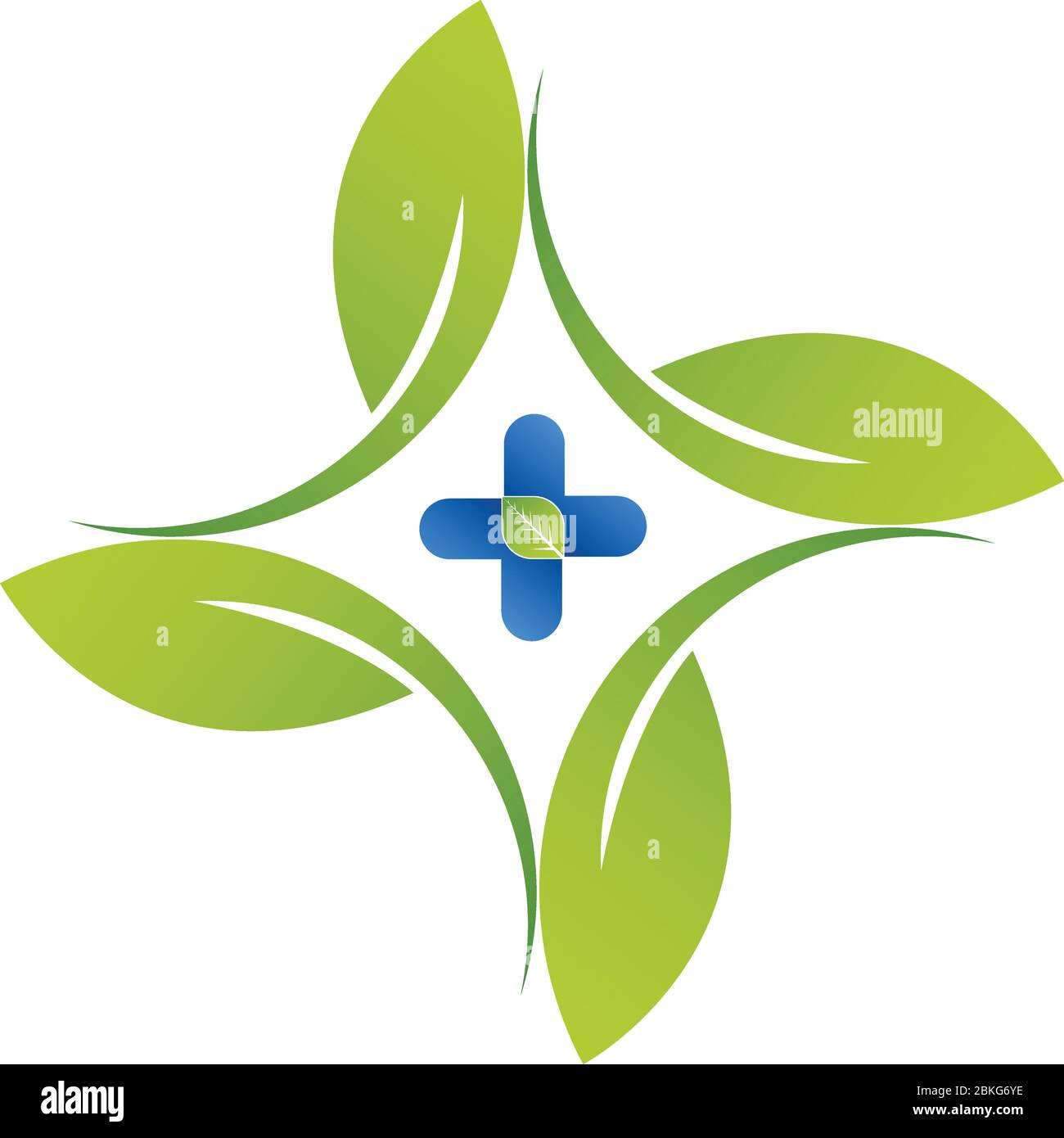 Illustration art of a herbal therapy logo with isolated background ...