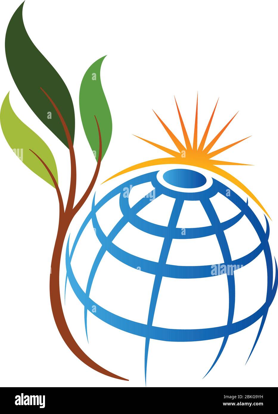 Eco globe leaf logo Stock Vector Image & Art - Alamy