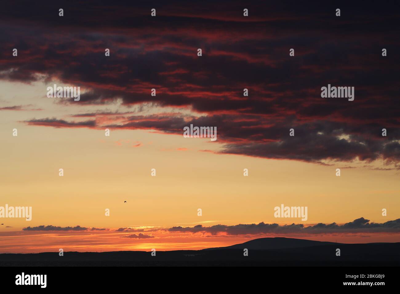 Morecambe Bay sunset Stock Photo Alamy