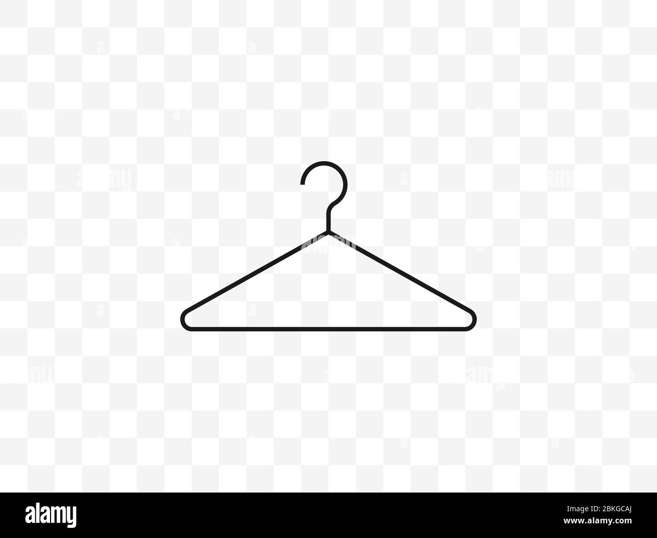 Clothes hanger icon. Vector illustration, flat design. Stock Vector