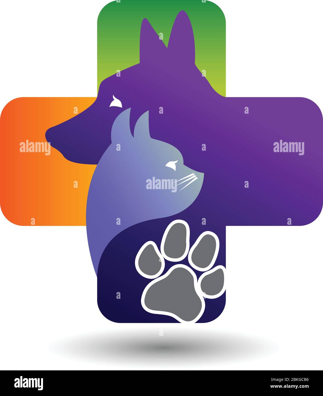 pet care logo Stock Vector