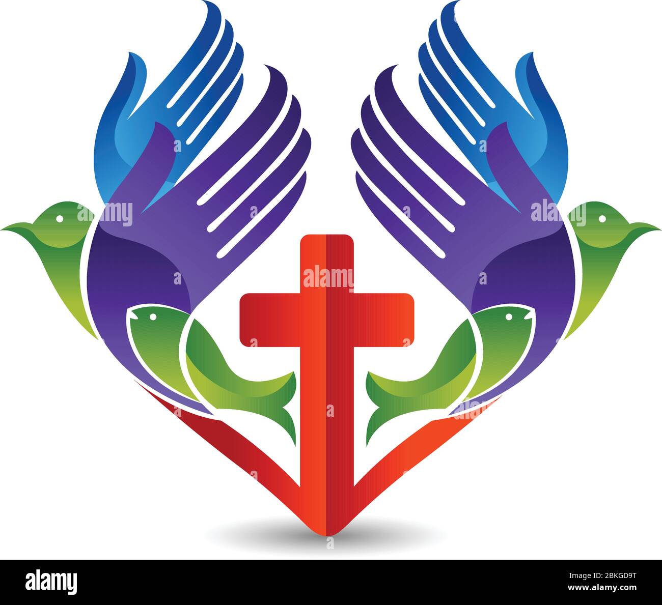 represents christian love logo Stock Vector