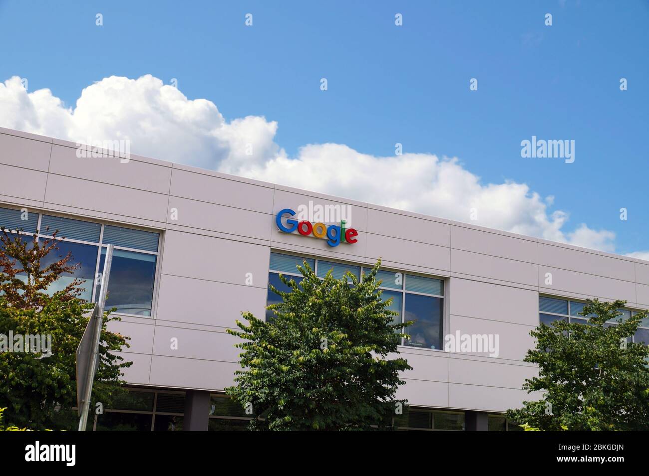 One of the Google corporation buildings. Kirkland, Washington state. USA. Stock Photo