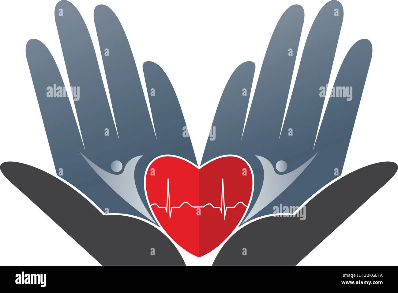 heart care logo Stock Vector Image & Art - Alamy