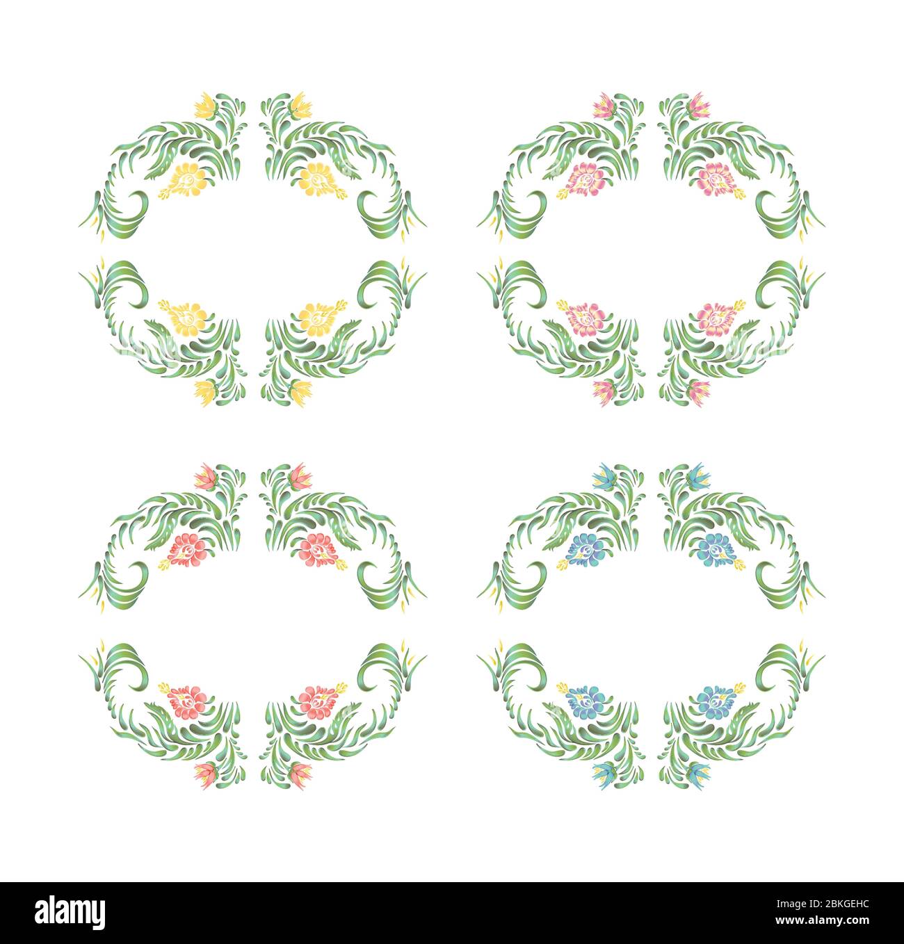Laurel wreath set. Set from laurel wreath on the black background Stock ...