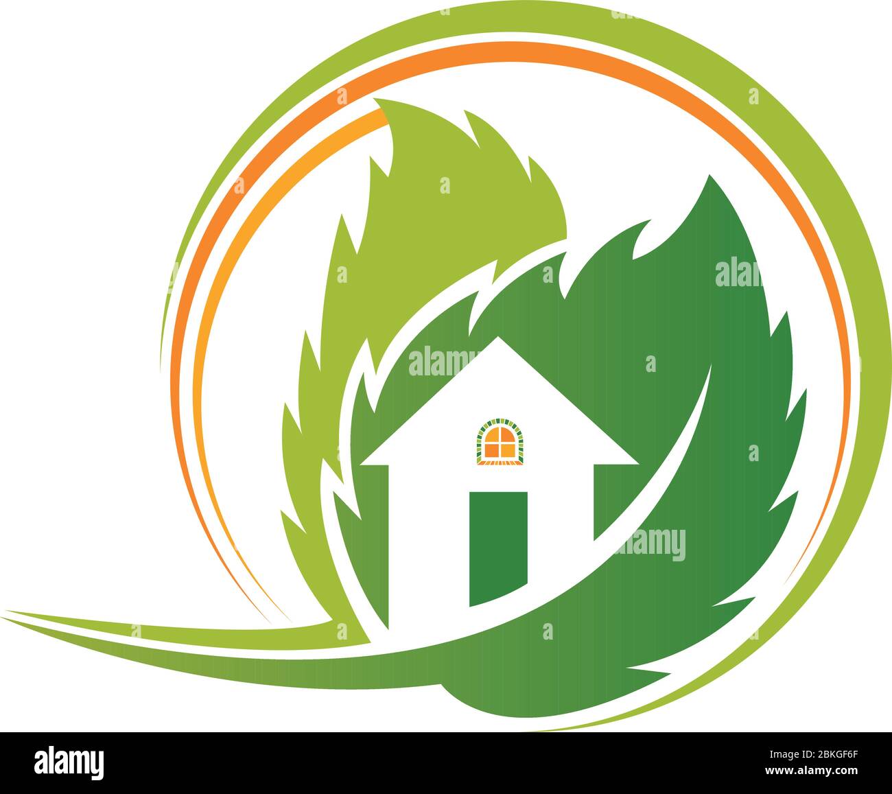 environment house logo Stock Vector